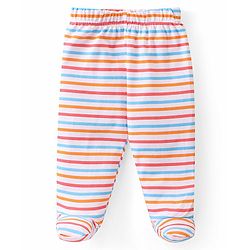 Babyhug Cotton Knit Bootie Leggings Vehicles Print Pack of 3 - Multicolor