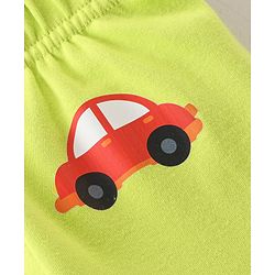 Babyhug Cotton Knit Bootie Leggings Vehicles Print Pack of 3 - Multicolor