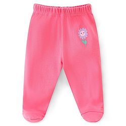 Babyhug Interlock Cotton Knit Footed Bootie Leggings Floral Print Pack of 3 - Multicolour