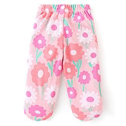 Babyhug Interlock Cotton Knit Footed Bootie Leggings Floral Print Pack of 3 - Multicolour