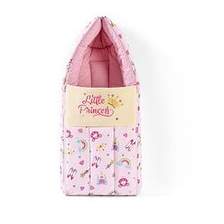 Babyhug 3 in 1 Baby Carry Nest Cum Sleeping Bag Little Princess Embroidery - Pink