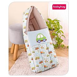 Babyhug 3 in 1 Baby Carry Nest Cum Sleeping Bag Little Princess Embroidery - Pink