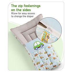 Babyhug 3 in 1 Baby Carry Nest Cum Sleeping Bag Little Princess Embroidery - Pink