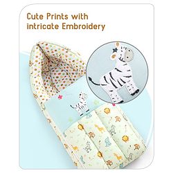Babyhug 3 in 1 Baby Carry Nest Cum Sleeping Bag Little Princess Embroidery - Pink