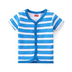 Babyhug 100% Cotton Knit Half Sleeves Front Open Vest Watermelon Print Pack of 3 - Multicolour