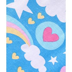 Babyhug Cotton Knit Half Sleeves  Night Suit with Rainbow Print - Blue