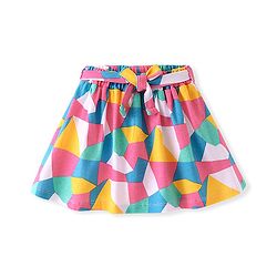 Babyhug Single Jersey Knit Mid Thigh Length Abstract Printed Skirt - Multicolour