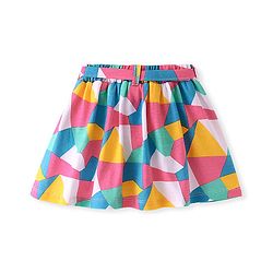 Babyhug Single Jersey Knit Mid Thigh Length Abstract Printed Skirt - Multicolour