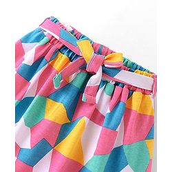 Babyhug Single Jersey Knit Mid Thigh Length Abstract Printed Skirt - Multicolour