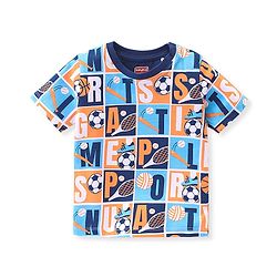 Babyhug 100% Cotton Knit Half Sleeves T-Shirt Balls  Print - Multicolour