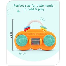 Babyhug Mini Radio Shape Baby Rattle - Yellow