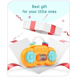 Babyhug Mini Radio Shape Baby Rattle - Yellow