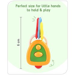 Babyhug Car Keys Shape Baby Rattle - Multicolour