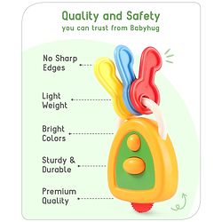 Babyhug Car Keys Shape Baby Rattle - Multicolour