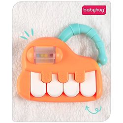 Babyhug Premium Mini Radio Shaped Baby Rattle  Yellow | Interactive Toy | Child-Safe, Non-Toxic | Enhances Grasping & Sensory Skills | Gift for 3+ Months | BIS Certified