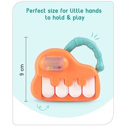 Babyhug Premium Mini Radio Shaped Baby Rattle  Yellow | Interactive Toy | Child-Safe, Non-Toxic | Enhances Grasping & Sensory Skills | Gift for 3+ Months | BIS Certified