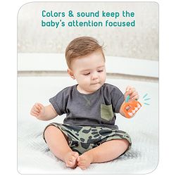 Babyhug Premium Mini Radio Shaped Baby Rattle  Yellow | Interactive Toy | Child-Safe, Non-Toxic | Enhances Grasping & Sensory Skills | Gift for 3+ Months | BIS Certified