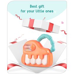 Babyhug Premium Mini Radio Shaped Baby Rattle  Yellow | Interactive Toy | Child-Safe, Non-Toxic | Enhances Grasping & Sensory Skills | Gift for 3+ Months | BIS Certified