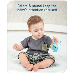 Babyhug Helicopter Shaped Baby Rattle - Blue | Fun, Lightweight & Engaging Toy for Infants | Enhances Grasping & Sensory Skills | Non-Toxic | BIS Certified