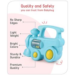 Babyhug Helicopter Shaped Baby Rattle - Blue | Fun, Lightweight & Engaging Toy for Infants | Enhances Grasping & Sensory Skills | Non-Toxic | BIS Certified