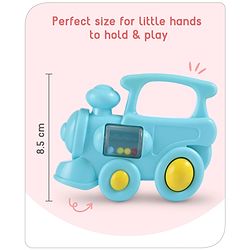 Babyhug Helicopter Shaped Baby Rattle - Blue | Fun, Lightweight & Engaging Toy for Infants | Enhances Grasping & Sensory Skills | Non-Toxic | BIS Certified