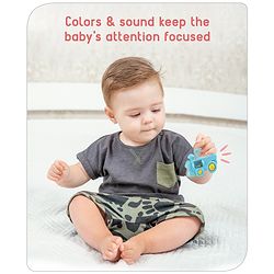 Babyhug Helicopter Shaped Baby Rattle - Blue | Fun, Lightweight & Engaging Toy for Infants | Enhances Grasping & Sensory Skills | Non-Toxic | BIS Certified