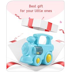 Babyhug Helicopter Shaped Baby Rattle - Blue | Fun, Lightweight & Engaging Toy for Infants | Enhances Grasping & Sensory Skills | Non-Toxic | BIS Certified