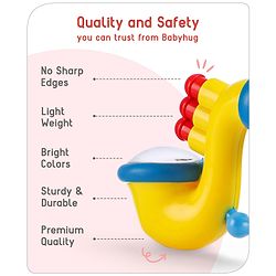 Babyhug Trumpet Shape Baby Rattle - Yellow & Blue