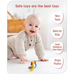Babyhug Trumpet Shape Baby Rattle - Yellow & Blue