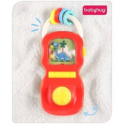 Babyhug Phone Shape Baby Rattle- Red