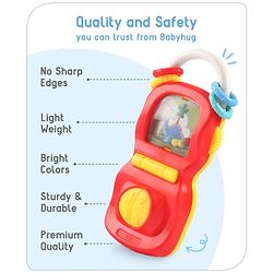 Babyhug Phone Shape Baby Rattle- Red