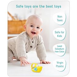 Babyhug Speed Boat Baby Rattle- Yellow