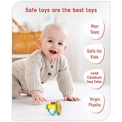 Babyhug Trumpet Shape Baby Rattle - Yellow & Green