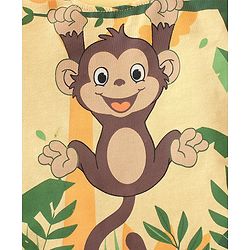 Babyhug Cotton Knit Half Sleeves  T-Shirt Monkey  Graphics- Yellow