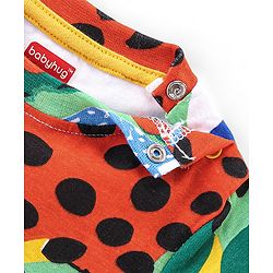 Babyhug Cotton Half Sleeves T-Shirt With Abstract Print - Multicolor