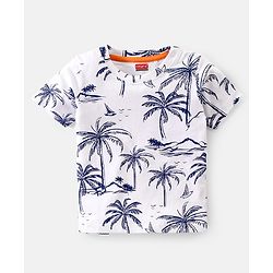 Babyhug Cotton Knit Half Sleeves T-Shirts Boat  Tree & Lighthouse Graphics Pack of 3 - Multicolour