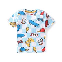 Babyhug Cotton Knit Half Sleeves T-Shirt Stripes & Tiger Graphics Pack of 3 - Multicolour