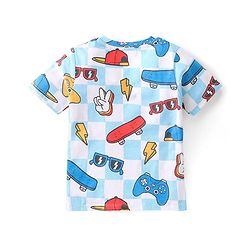 Babyhug Cotton Knit Half Sleeves T-Shirt Stripes & Tiger Graphics Pack of 3 - Multicolour