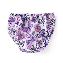 Babyhug Single Jersey Half Sleeves Frock with Bloomer Floral & Butterfly Print - White