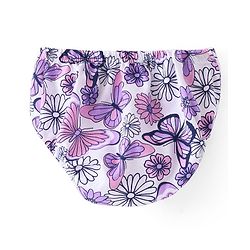 Babyhug Single Jersey Half Sleeves Frock with Bloomer Floral & Butterfly Print - White