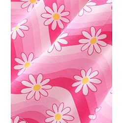 Babyhug 100% Cotton Single Jersey Knit Sleeveless Frock With Bloomer Floral Print - Pink