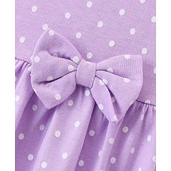 Babyhug Cotton  Knit Half Sleeves Frock with Polka Dot Print Pack of 2 - Multicolor