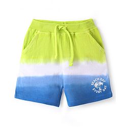 Babyhug Cotton Looper Mid Thigh Length Shorts Tie & Dye Style Print -  Multicolour