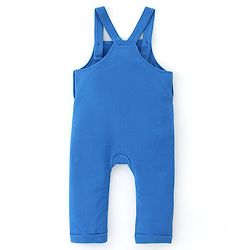 Babyhug Marvel Single Jersey Knit Dungaree with Half Sleeves T-Shirt Text & Avenger Print - Blue