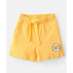 Babyhug Cotton Looper Knit Mid Thigh Shorts With Animal Print Pack of 2 - Multicolour