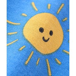 Babyhug Disney Cotton Knit Dungaree and Half Sleeves T-Shirt Set Winnie the Poo Print - Yellow & Blue