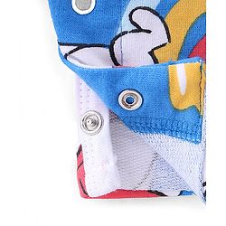 Babyhug Disney Cotton Knit Dungaree and Half Sleeves T-Shirt Set Winnie the Poo Print - Yellow & Blue