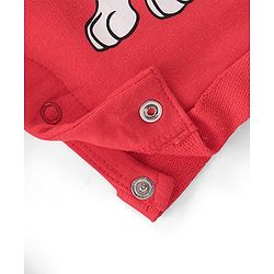 Babyhug Disney Cotton Single Jersey Knit Dungaree With Half Sleeves Tee And 101 Dalmatians Graphics - Blue & Red