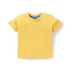 Babyhug Disney Single Jersey Knit Dungaree With Half Sleeves T-Shirt Winnie The Pooh Print - Blue & Yellow
