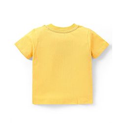 Babyhug Disney Single Jersey Knit Dungaree With Half Sleeves T-Shirt Winnie The Pooh Print - Blue & Yellow